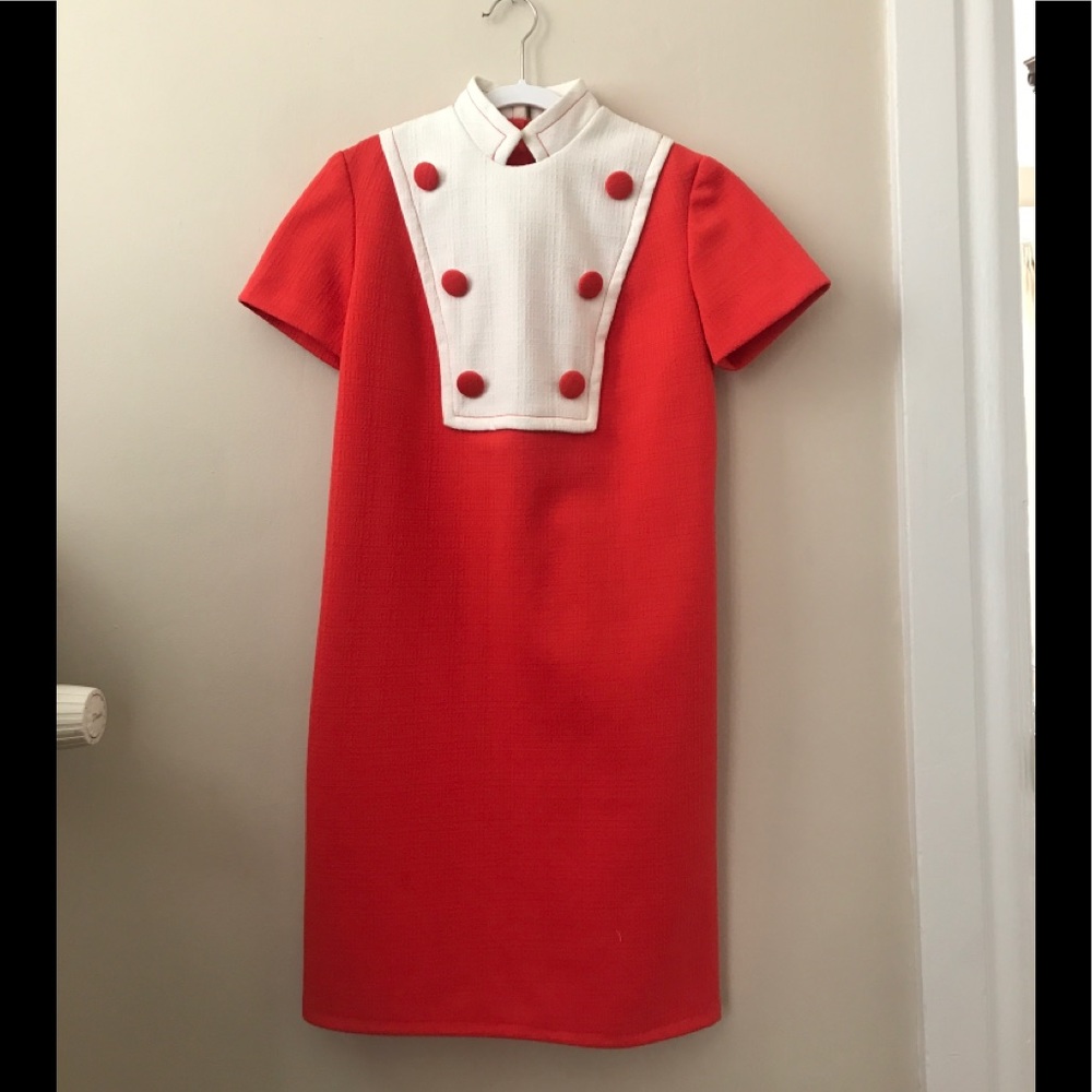 Vintage 60s red sergeant pepper dress